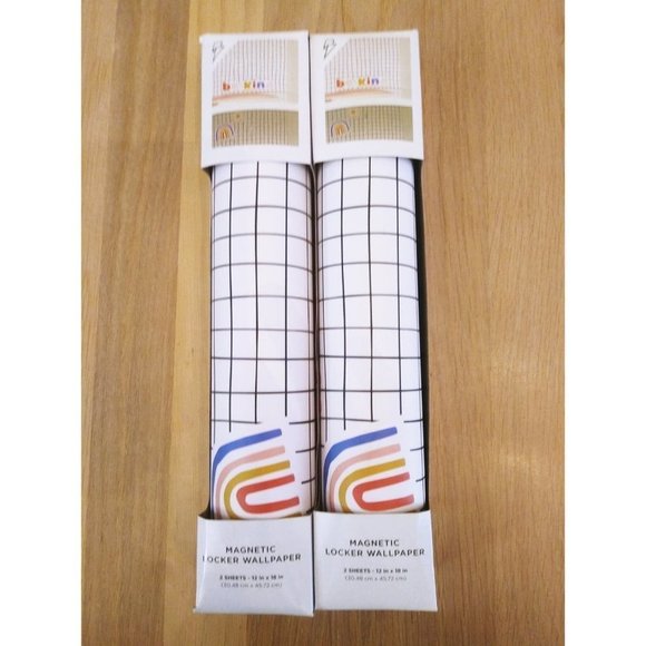 Paper Riot Co. Magnetic Locker Wallpaper Grid‎ Design Be Kind 2 Sheets 12"x18" - Picture 2 of 5